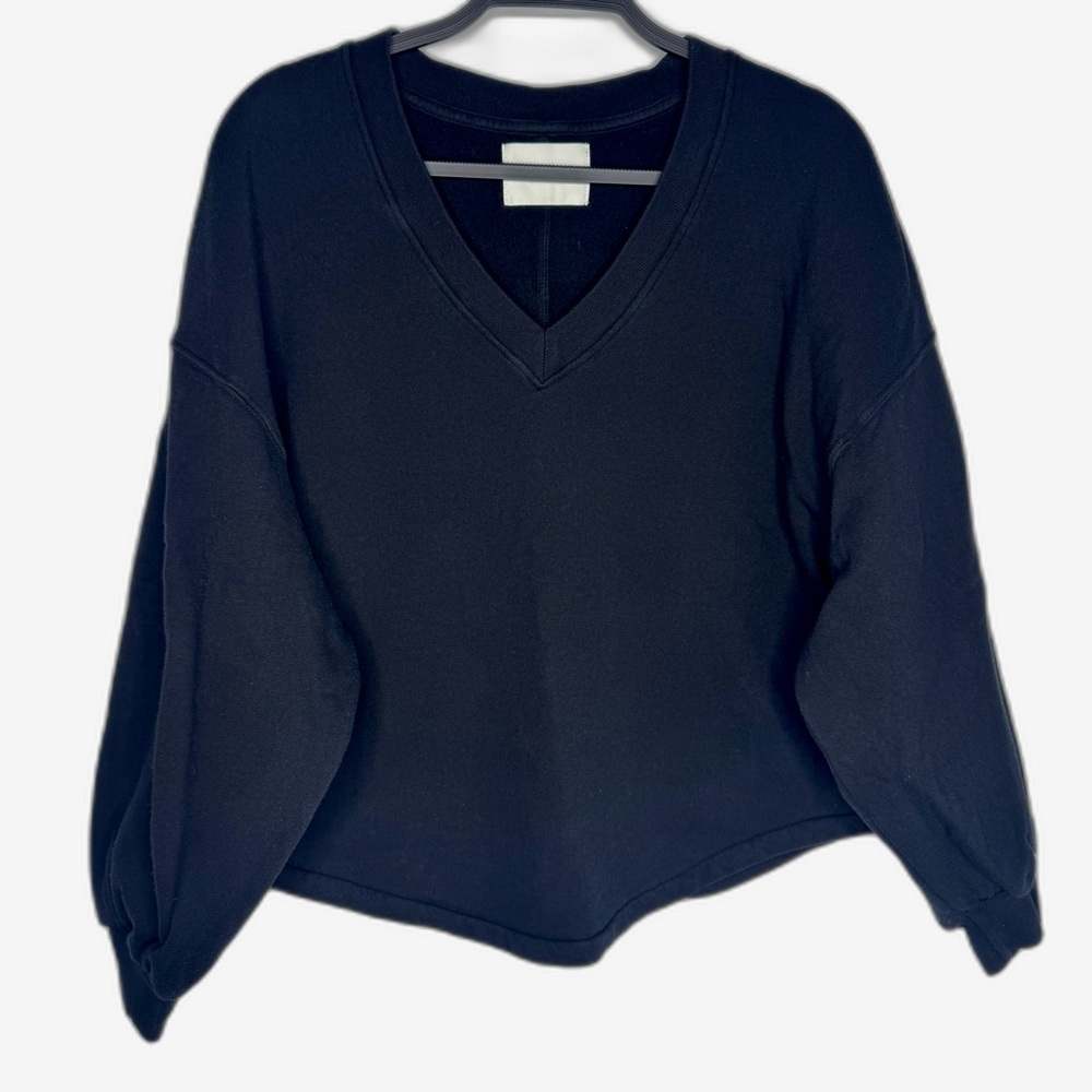 Citizens‎ Of Humanity Oversized Black V-Neck Sweater Size Small 100% Cotton